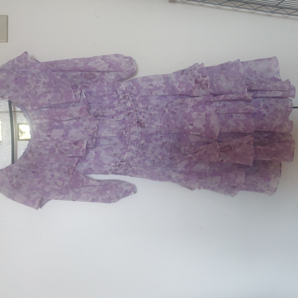 Flowy Tiered purple dress